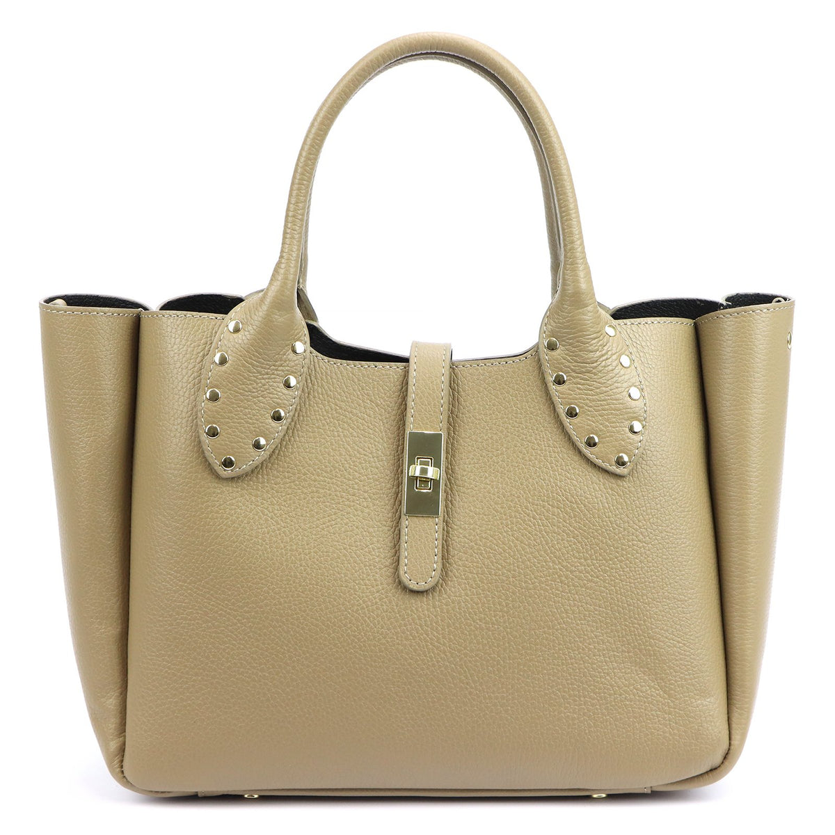 Luka 25-061 2 viename taupe natūralios odos rankinė taupe