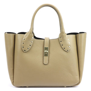 Luka 25-061 2 viename taupe natūralios odos rankinė taupe