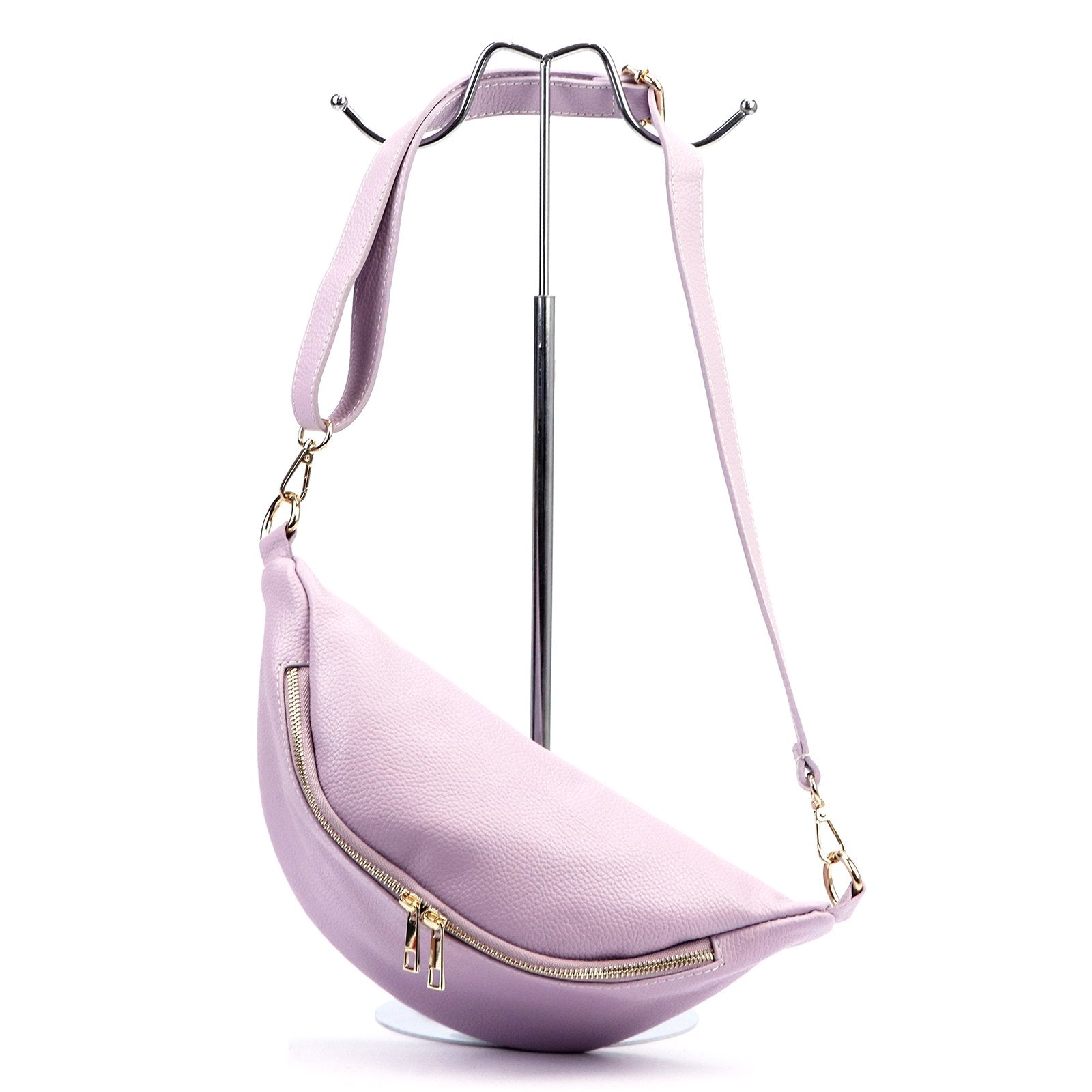 Luka 26-090 DOLLARO alyvinė odinė rankinė liliowy