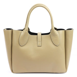 Luka 25-061 2 viename taupe natūralios odos rankinė taupe