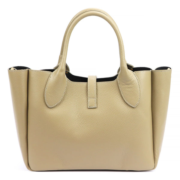 Luka 25-061 2 viename taupe natūralios odos rankinė taupe