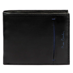 Pierre Cardin TILAK07 325 juoda ir mėlyna piniginė czarny + niebieski