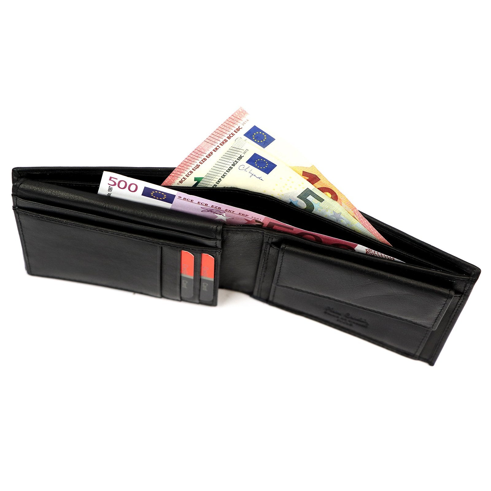 Pierre Cardin TILAK30 8806 juoda ir mėlyna piniginė czarny + niebieski
