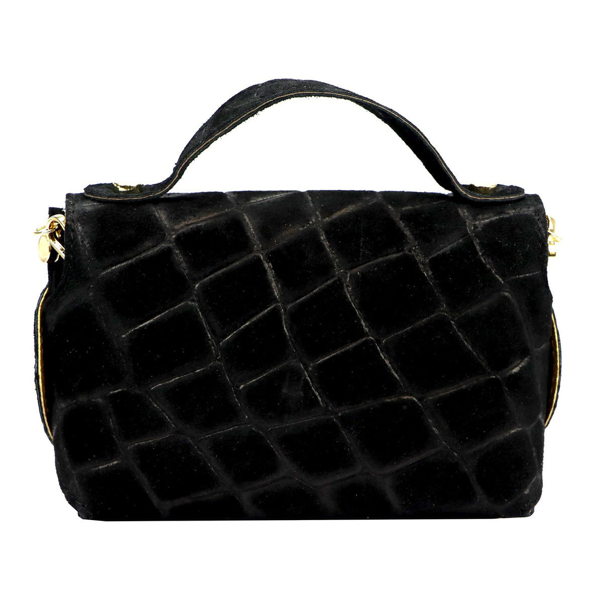 Luka 26-106 CROCO juoda odinė rankinė czarny