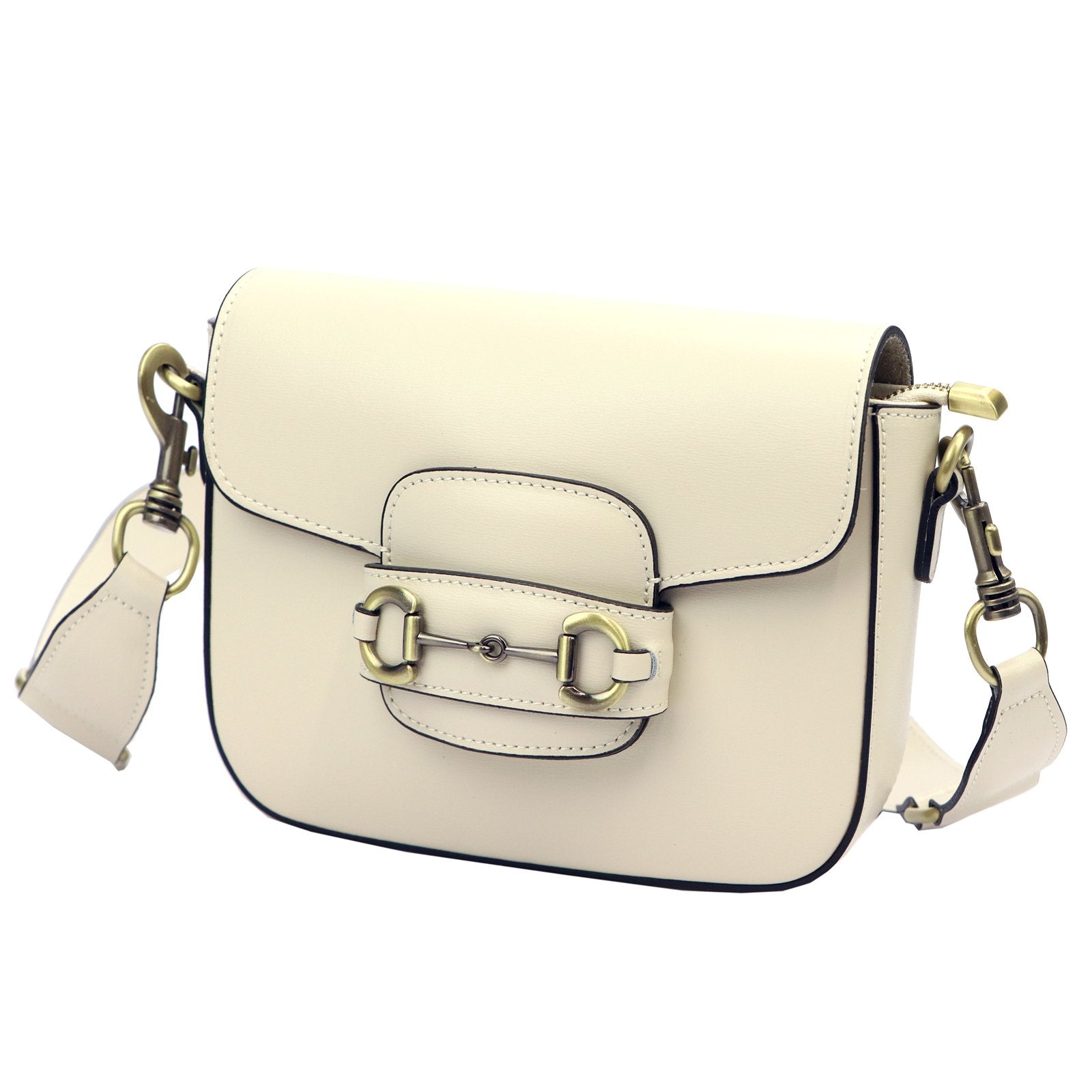 Luka 20-095 kreminė natūralios odos rankinė cream