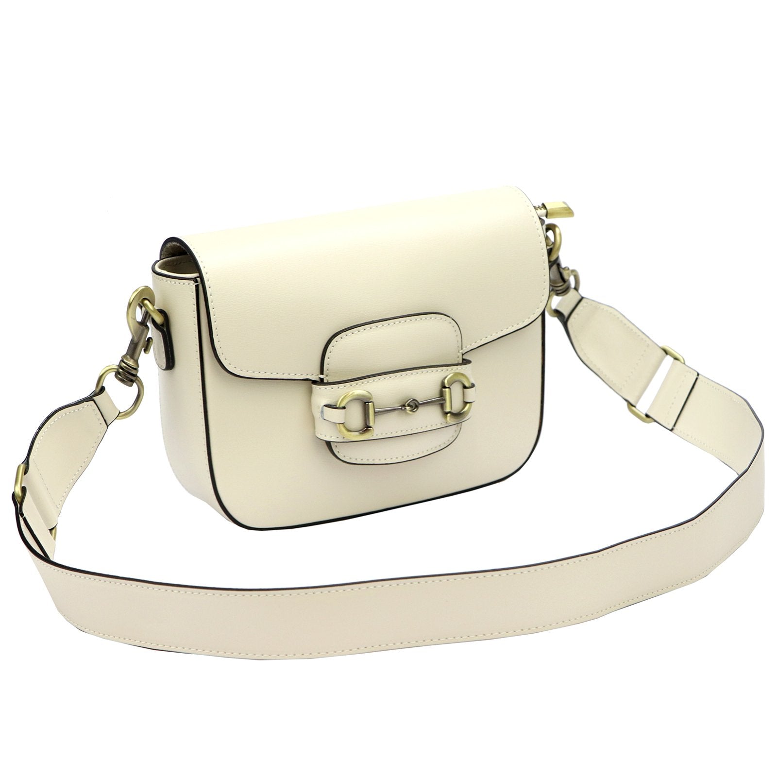 Luka 20-095 kreminė natūralios odos rankinė cream