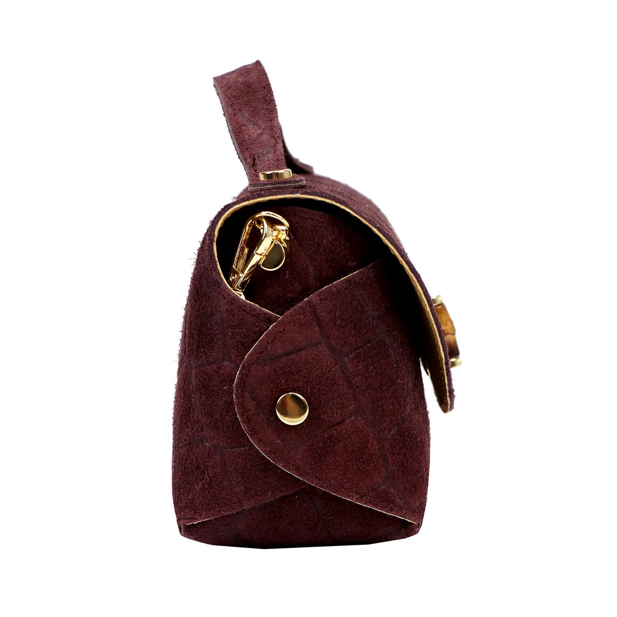 Luka 26-106 CROCO bordo natūralios odos rankinė bordo