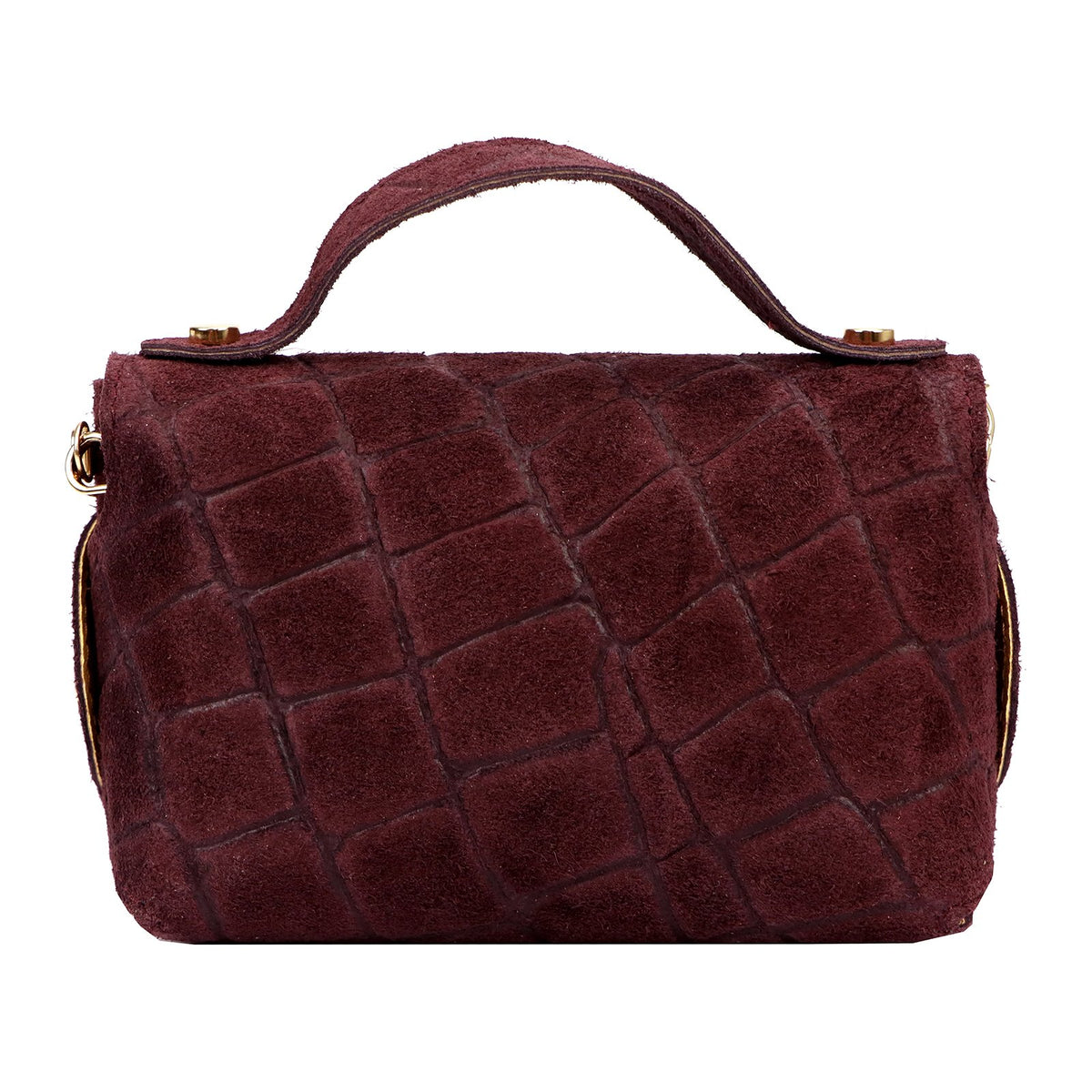 Luka 26-106 CROCO bordo natūralios odos rankinė bordo