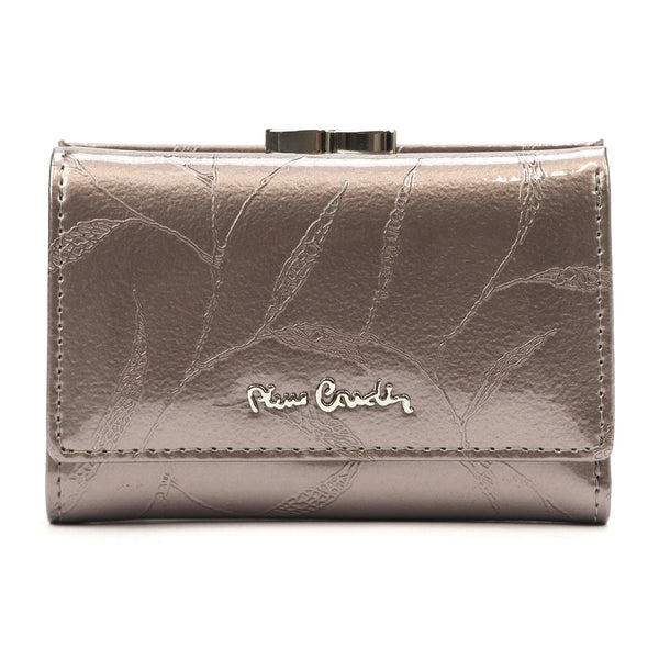 Pierre Cardin 02 LEAF 117 pelenų pilka natūralios odos piniginė popiel