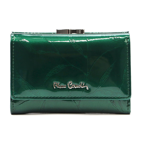 Pierre Cardin 02 LEAF 117 žalia odinė piniginė zielony