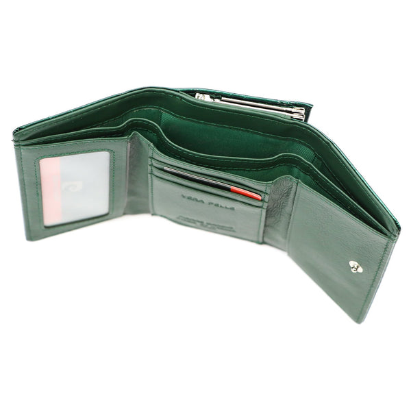 Pierre Cardin 02 LEAF 117 žalia odinė piniginė zielony