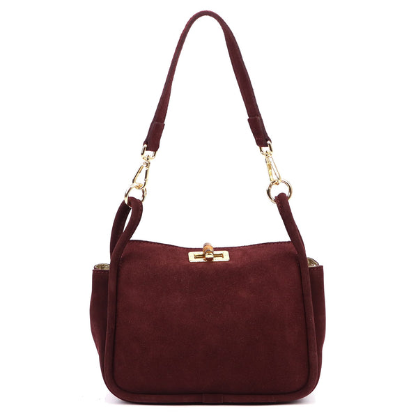 Luka 26-172 bordo odinė rankinė bordo