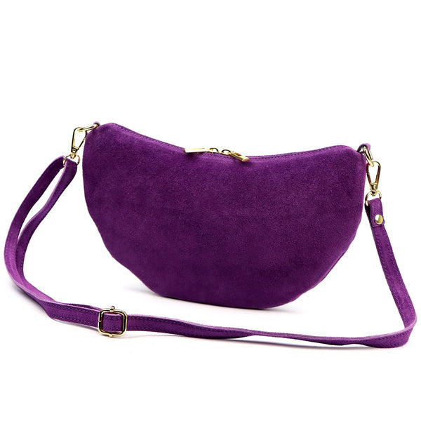 Luka 26-128 violetinė zomšinės odos rankinė fioletowy