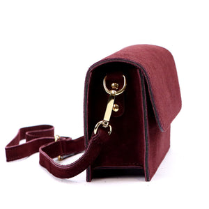 Luka 25-070 bordo spalvos odinė rankinė bordo