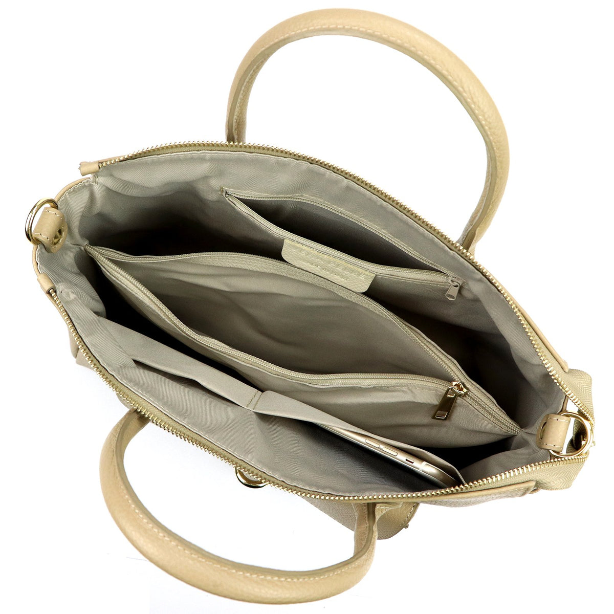 Camilla PREMIUM 10.016 DOLLARO taupe natūralios odos rankinė taupe