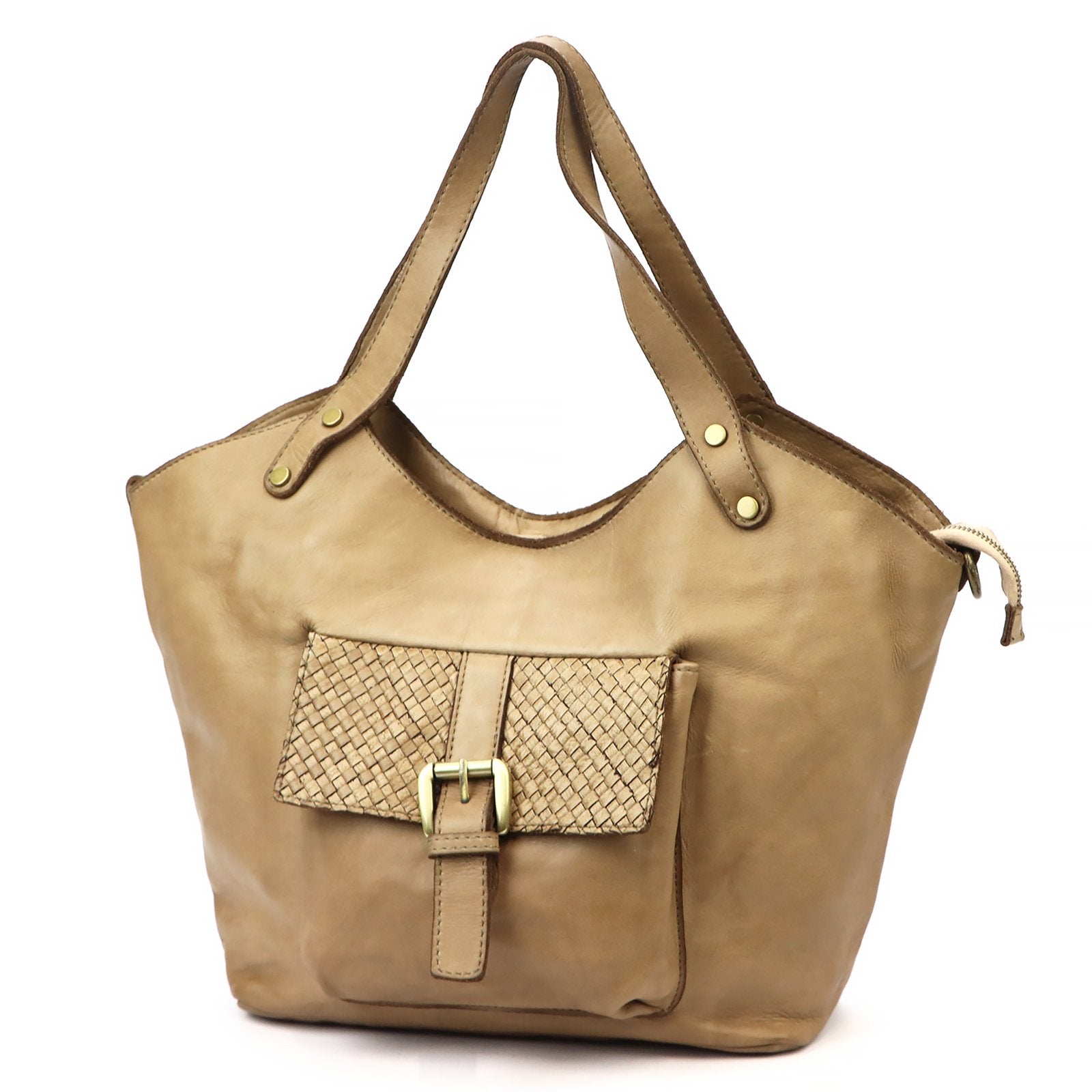 VS 016 taupe natūralios odos rankinė taupe