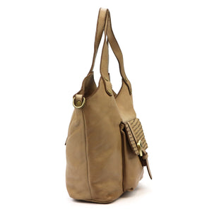 VS 016 taupe natūralios odos rankinė taupe