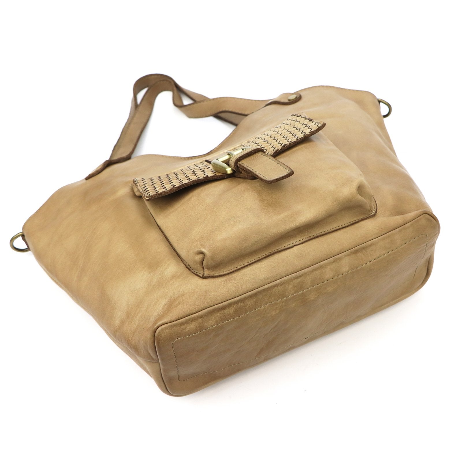 VS 016 taupe natūralios odos rankinė taupe