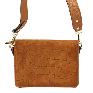 Luka 26-100-2 D CROCO camel-2 natūralios odos rankinė camel-2