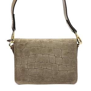 Luka 26-100-2 D CROCO taupe natūralios odos rankinė taupe