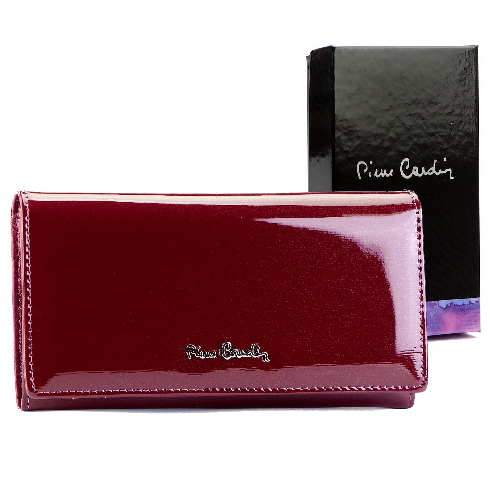 Pierre Cardin 05 LINE 114 violetinė piniginė fioletowy