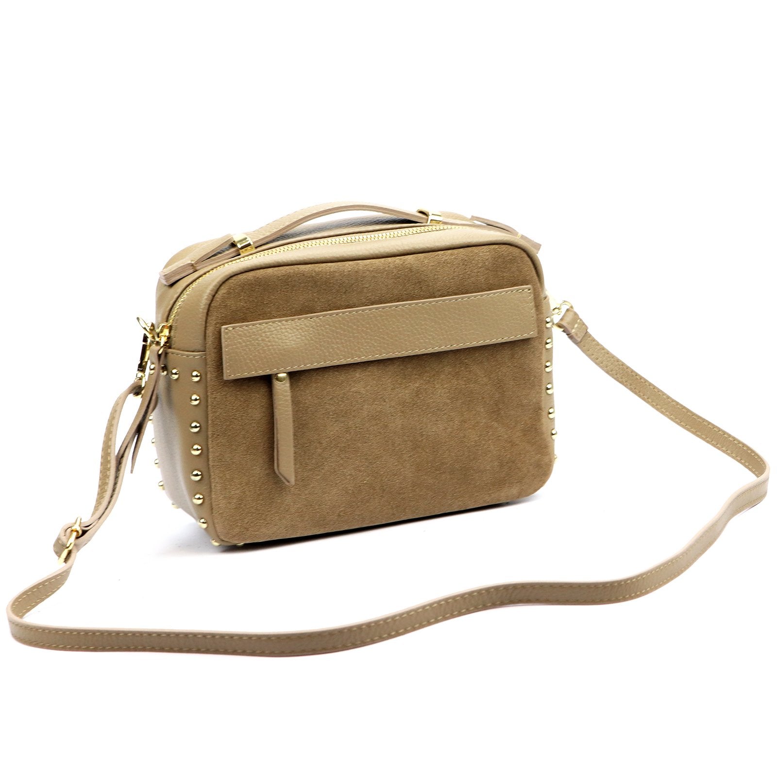 Luka 25-062 DOLLARO taupe natūralios odos rankinė taupe