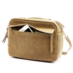 Luka 25-062 DOLLARO taupe natūralios odos rankinė taupe