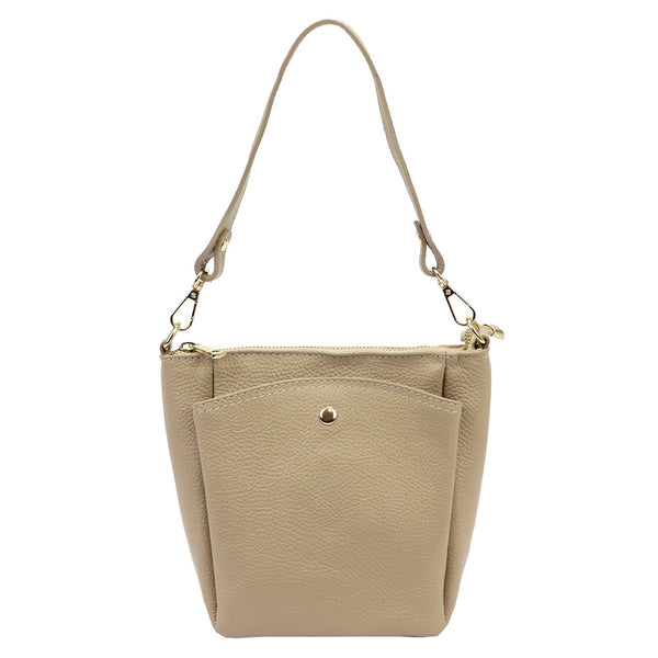 Luka 26-018 DOLLARO taupe odinė rankinė taupe