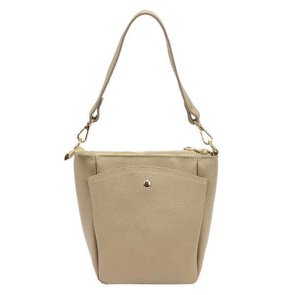 Luka 26-018 DOLLARO taupe odinė rankinė taupe