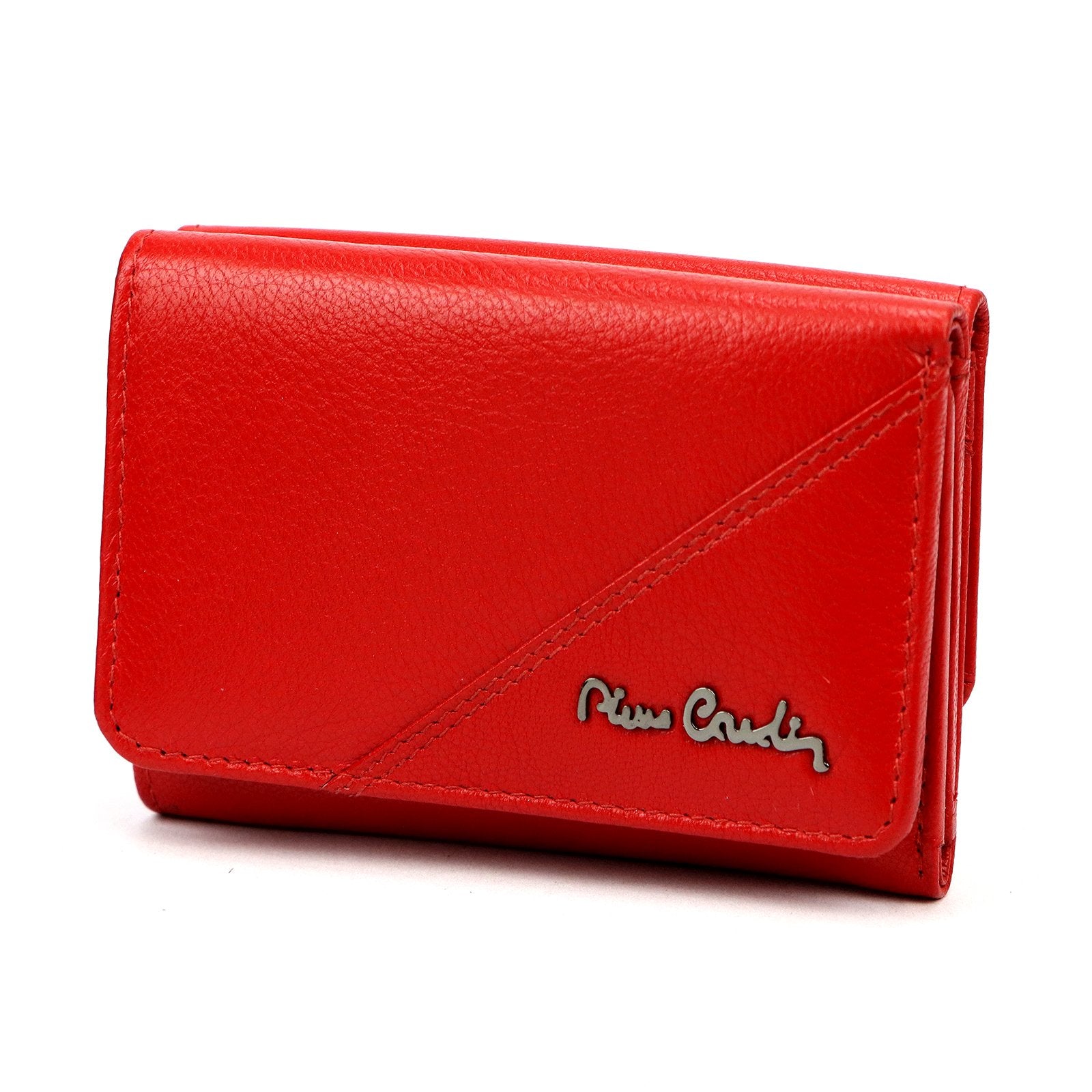 Pierre Cardin TILAK161 1835 raudona odinė piniginė czerwony