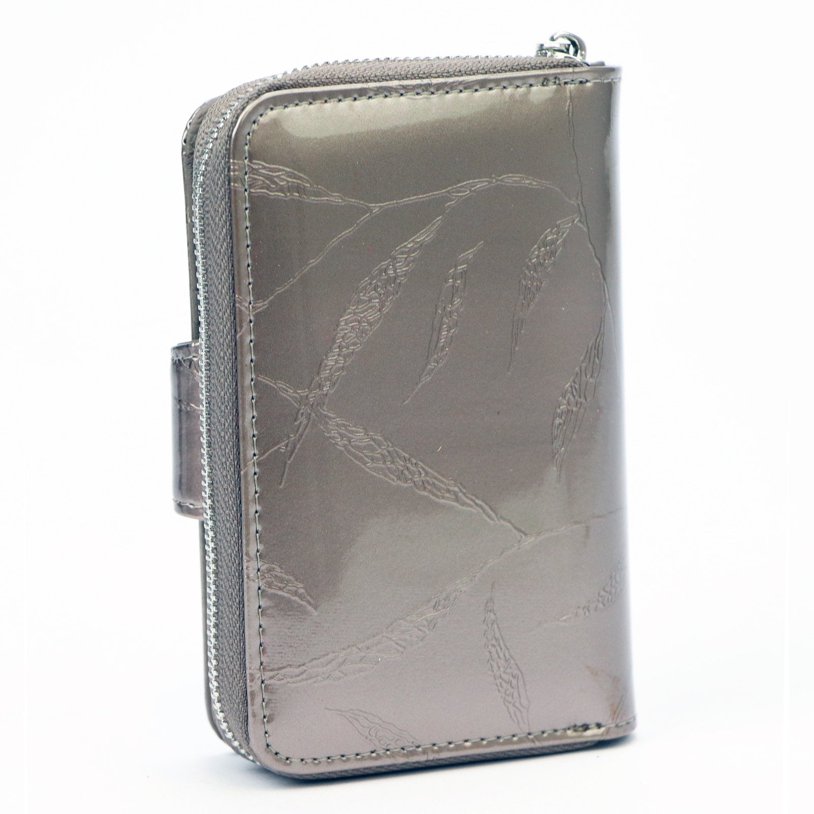 Pierre Cardin 02 LEAF 115 pilka natūralios odos piniginė popiel