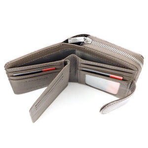 Pierre Cardin 02 LEAF 115 pilka natūralios odos piniginė popiel
