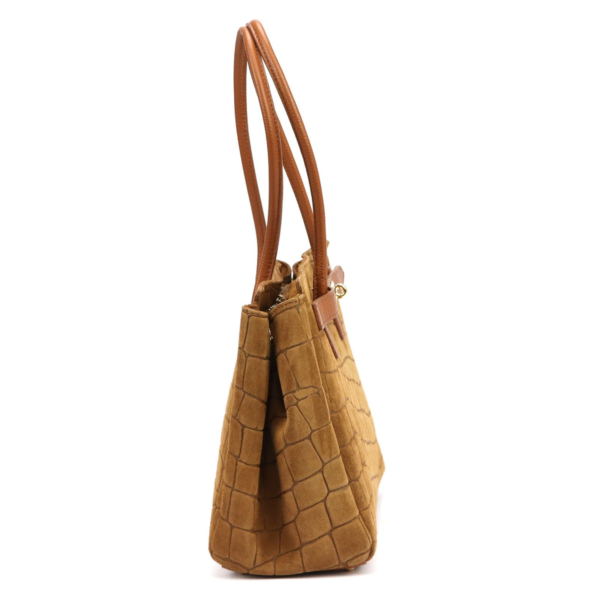 Camilla PREMIUM 10.004 CROCO camel-2 odinė rankinė camel-2
