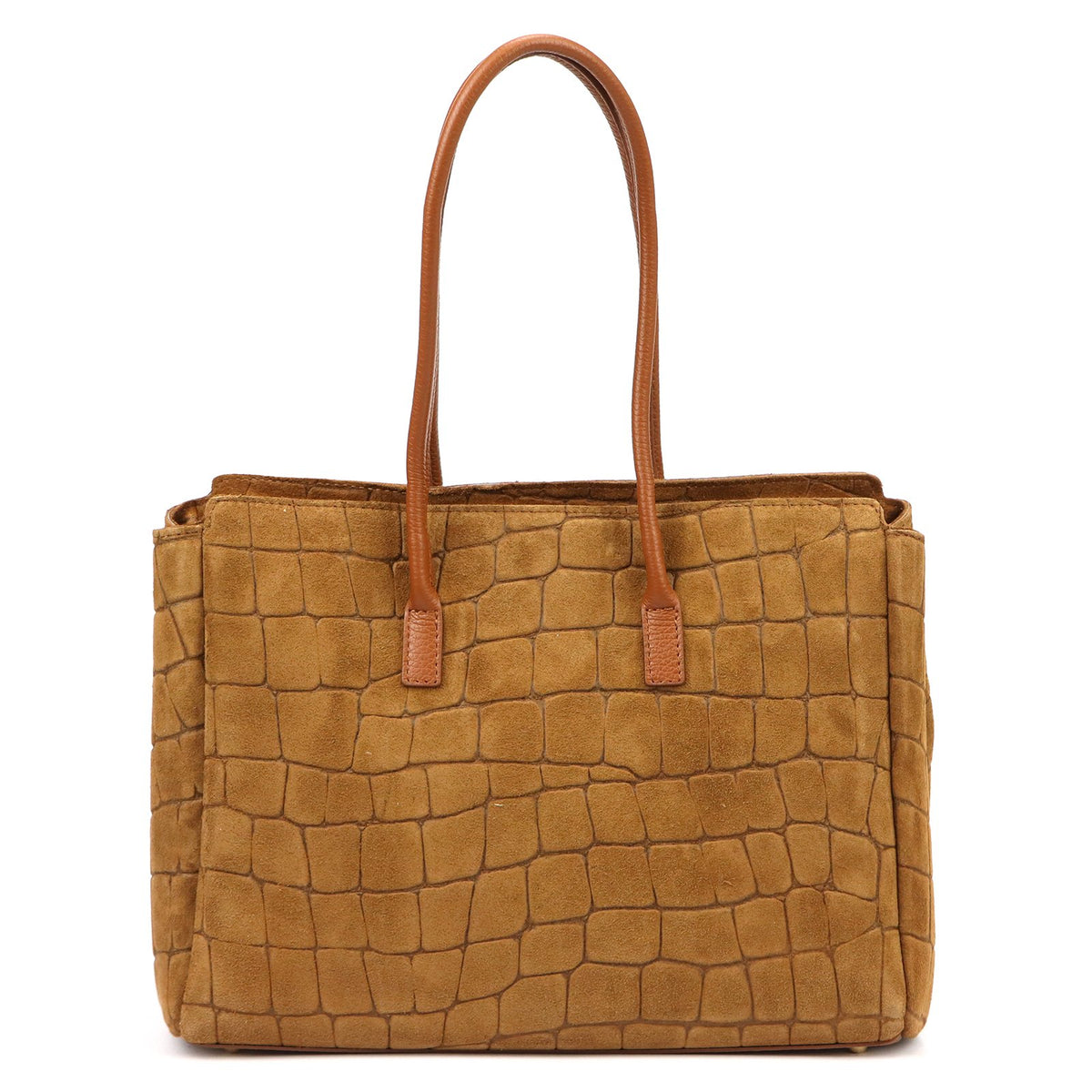 Camilla PREMIUM 10.004 CROCO camel-2 odinė rankinė camel-2