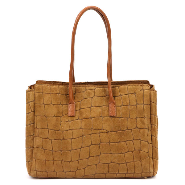 Camilla PREMIUM 10.004 CROCO camel-2 odinė rankinė camel-2
