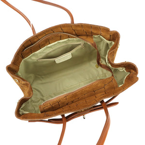 Camilla PREMIUM 10.004 CROCO camel-2 odinė rankinė camel-2