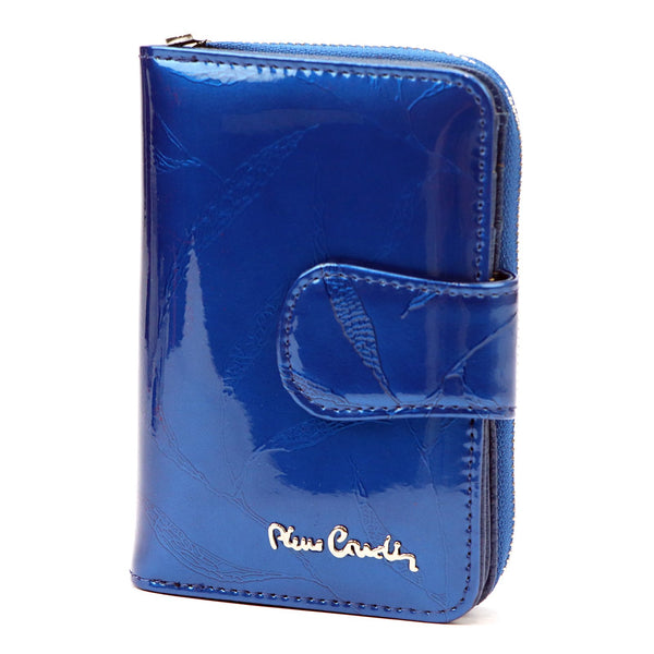 Pierre Cardin 02 LEAF 115 mėlyna odinė piniginė niebieski