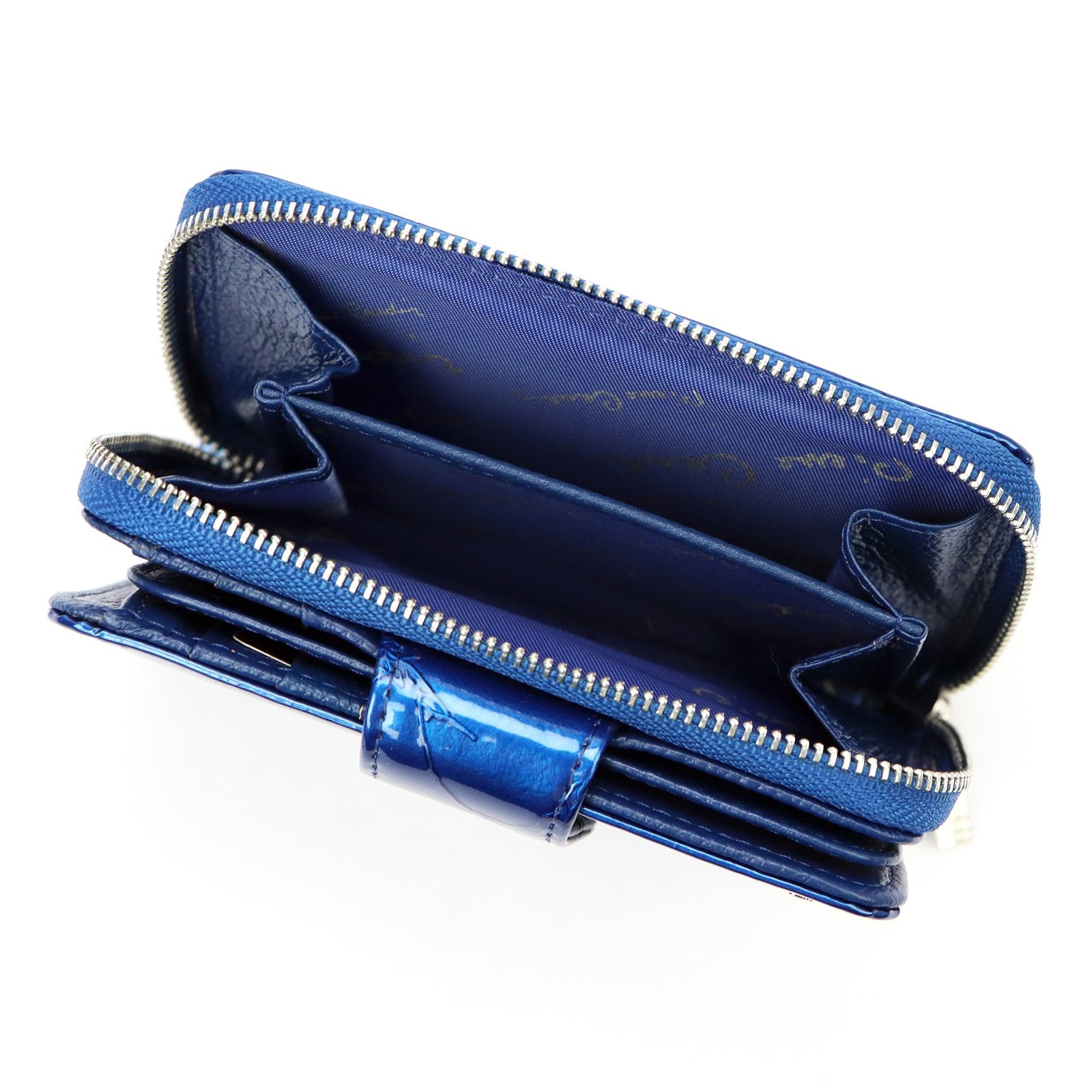 Pierre Cardin 02 LEAF 115 mėlyna odinė piniginė niebieski