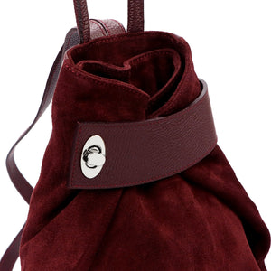 Luka 26-062 bordo spalvos odinė kuprinė bordo