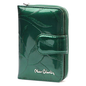 Pierre Cardin 02 LEAF 115 žalia odinė piniginė zielony