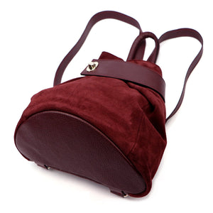 Luka 26-062 bordo spalvos odinė kuprinė bordo