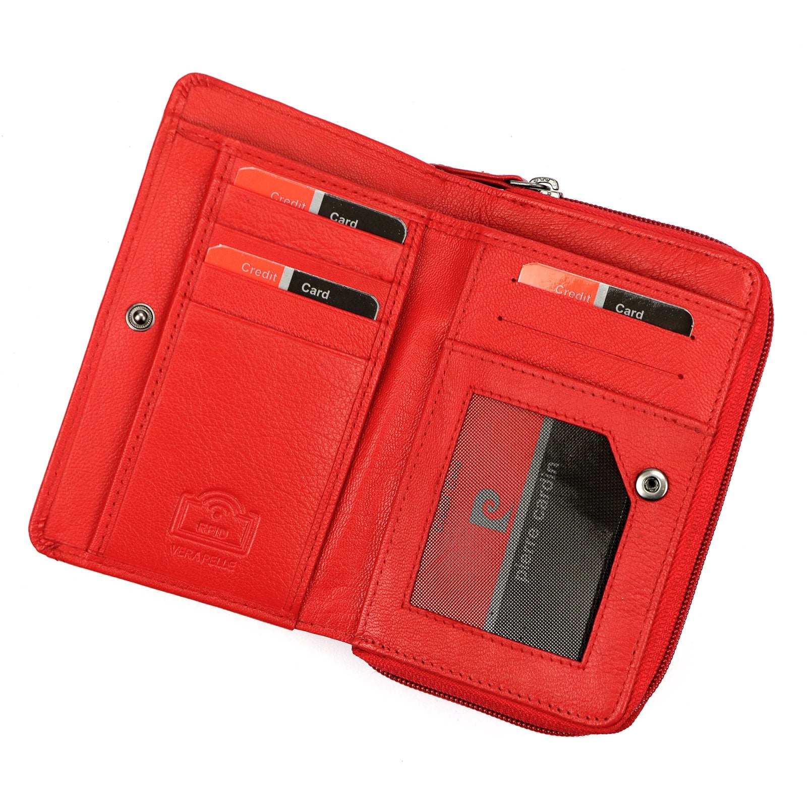 Pierre Cardin TILAK161 22036 raudona piniginė czerwony