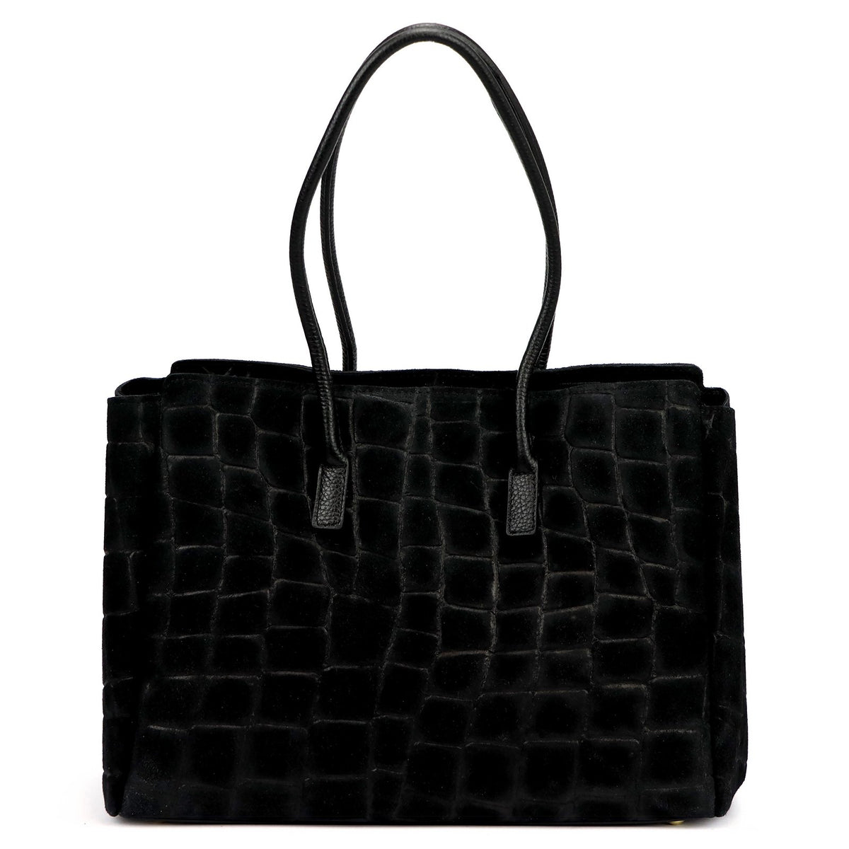Camilla PREMIUM 10.004 CROCO juoda odinė rankinė czarny