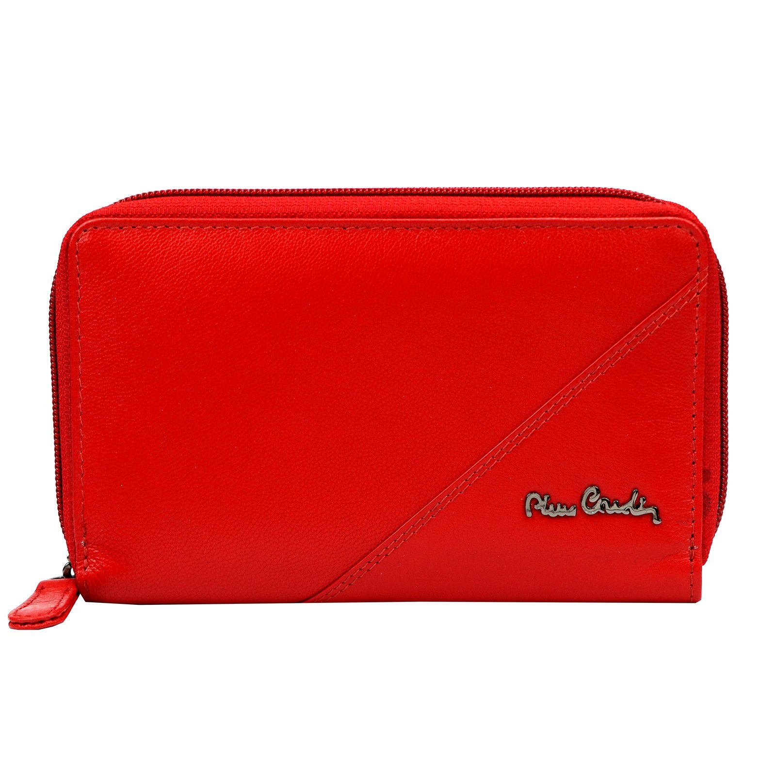 Pierre Cardin TILAK161 2584 raudona odinė piniginė czerwony
