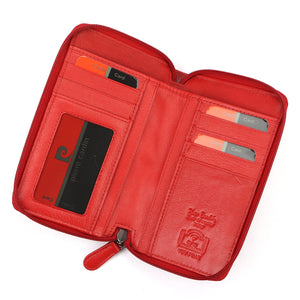 Pierre Cardin TILAK161 2584 raudona odinė piniginė czerwony