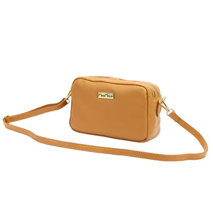 MiaMore 01-027 DOLLARO natūralios odos rankinė, camel-1 camel-1