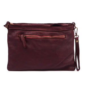 Bordo natūralios odos rankinė VS 065-326 bordo