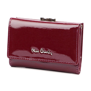 Pierre Cardin 05 LINE 117 violetinė odinė piniginė fioletowy