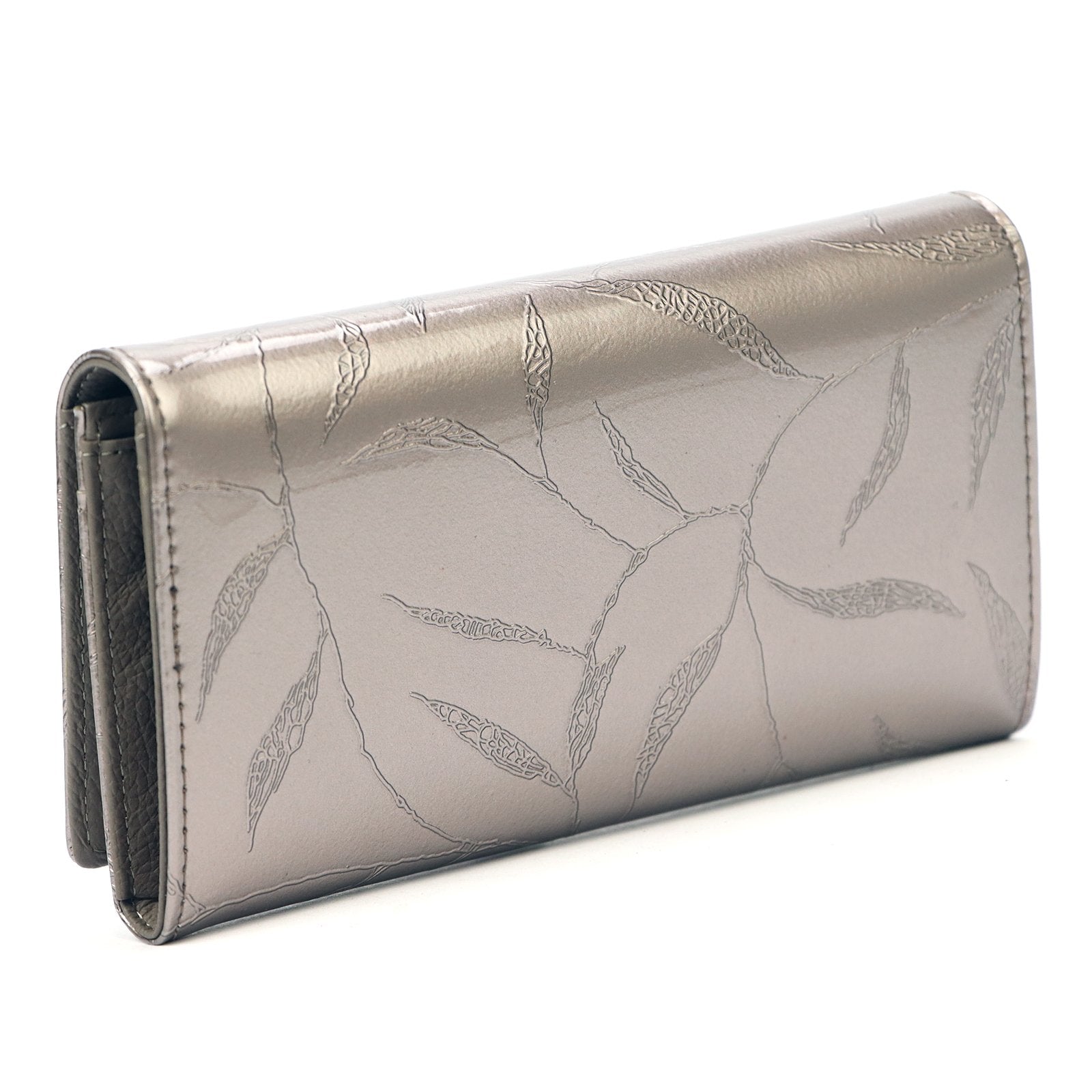 Pierre Cardin 02 LEAF 114 pilka odinė piniginė popiel