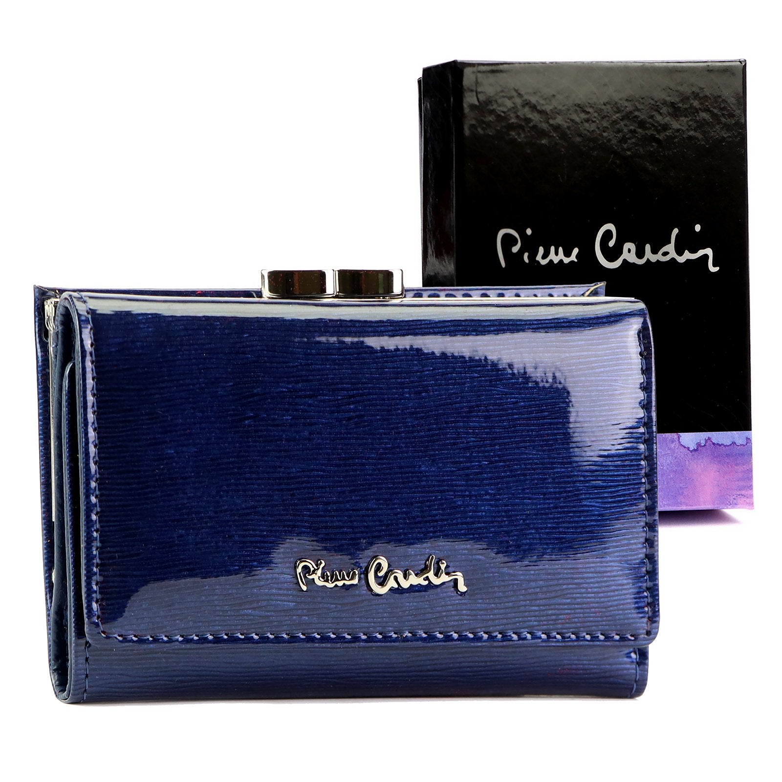 Pierre Cardin 05 LINE 117 mėlyna odinė piniginė niebieski